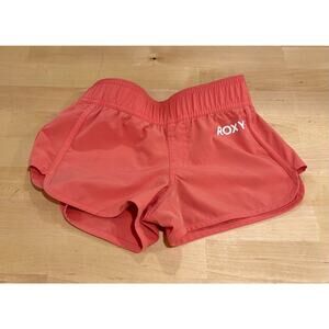 Roxy Girl's Pink Board Shorts Size 8 / Small Swim Surf Activewear Elastic Waist
